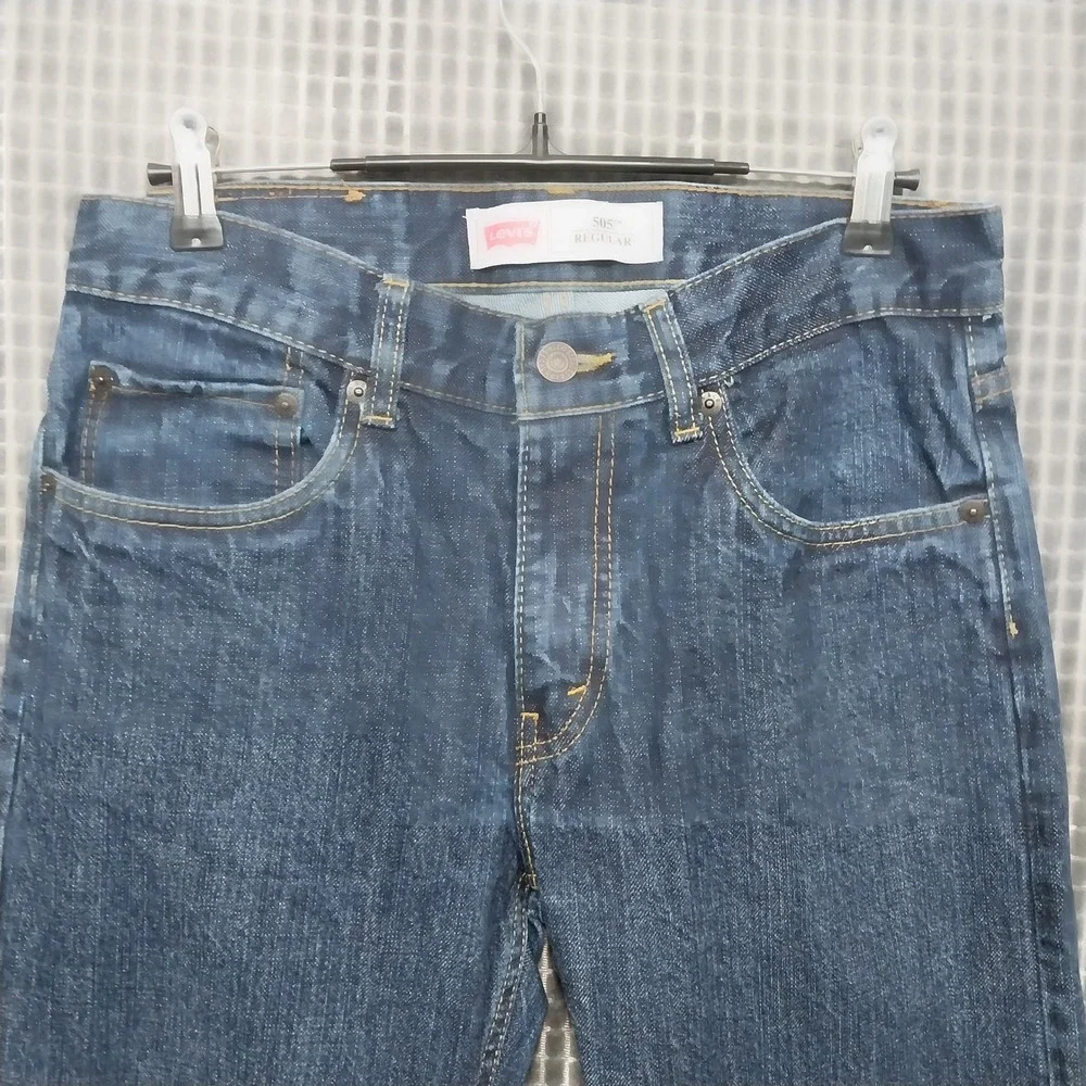 Levi's Boys Jeans 505 Regular Straight Leg 16 REG W28 Blue Denim